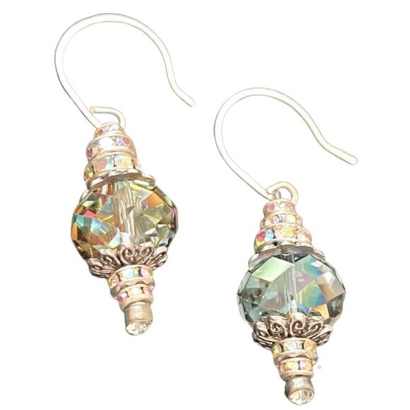 HANDCRAFTED Swarovski Crystal Earrings - Picture 1 of 8